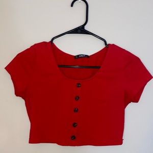 Size medium red crop top from SHEIN.
